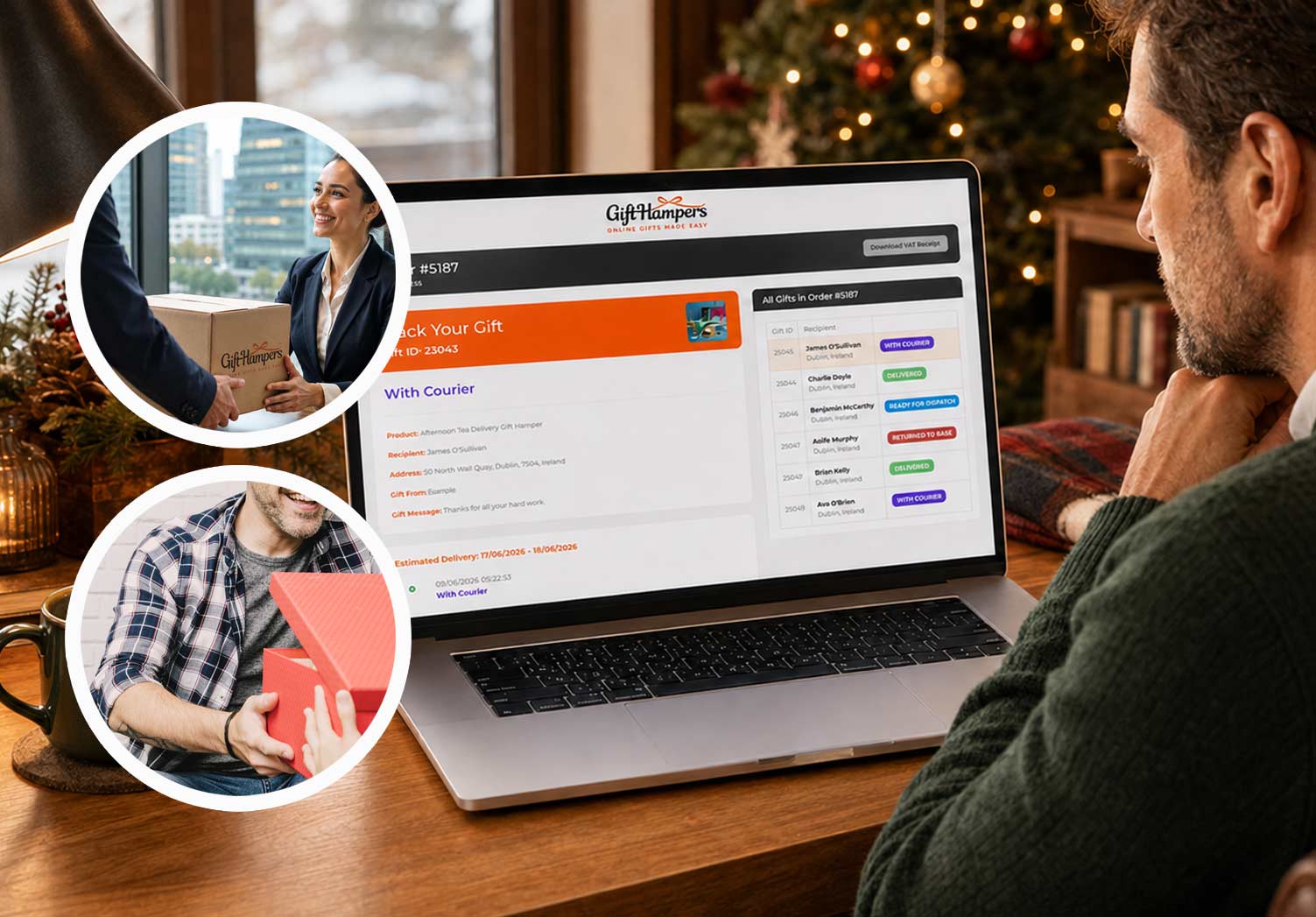 realtime tracking corporate gift hamper delivery in Hungary